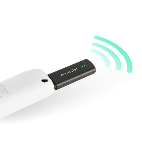 GL.iNet GL-USB150 подключен к Power Bank