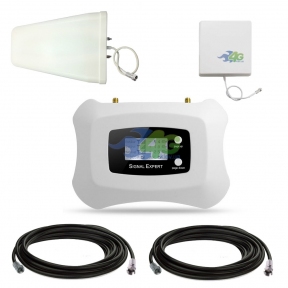 Комплект усилителя сигнала GSM / 4G LTE 1800 МГц с усилителем ATNJ AS-D1 и панельной антенной усилением 10 дБ (мобильная связь и 4G интернет)