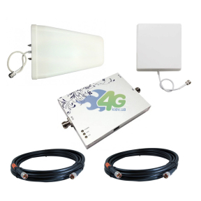 Комплект усиления сигнала GSM / 4G LTE 1800 МГц с усилителем Lintratek KW25F-DCS.